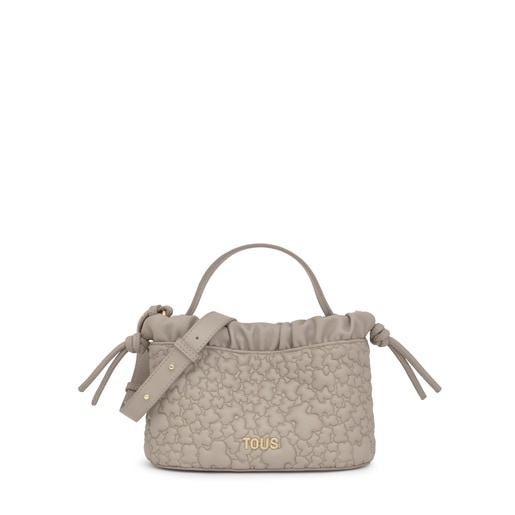 Small taupe Shoulder bag TOUS Puffy Bear