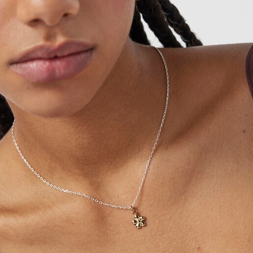 Silver Vermeil Fragile Nature flower Pendant