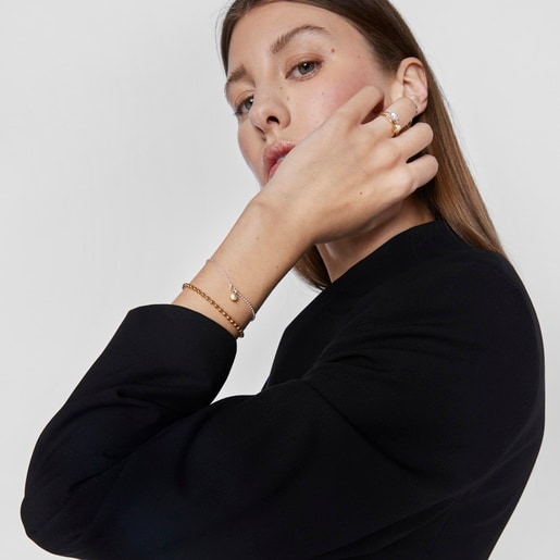 צמיד בשני גוונים עם תליון ג'וי ביטס