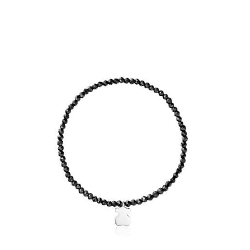 Pulsera elástica con espinelas y oso de plata TOUS Motivos