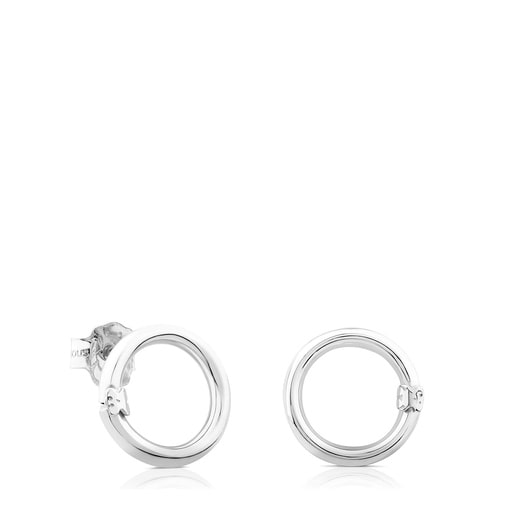 Small Silver Hold Earrings | TOUS