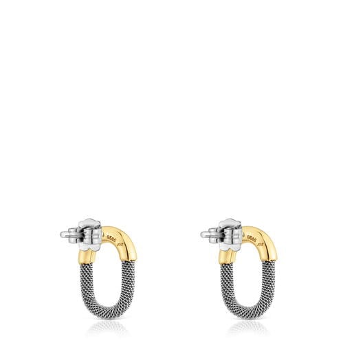 Steel and 14kt gold Earrings TOUS Unlock