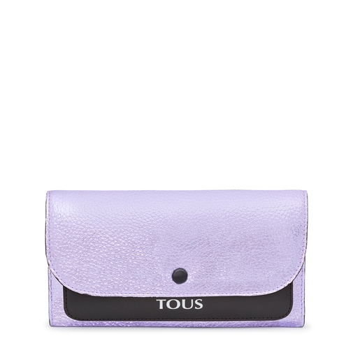 Lilac-colored leather TOUS Empire Wallet | TOUS