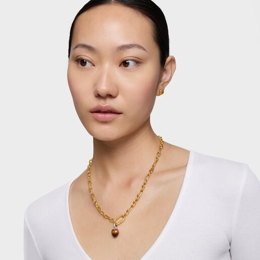 Dije de plata y ojo de tigre TOUS Flechazo