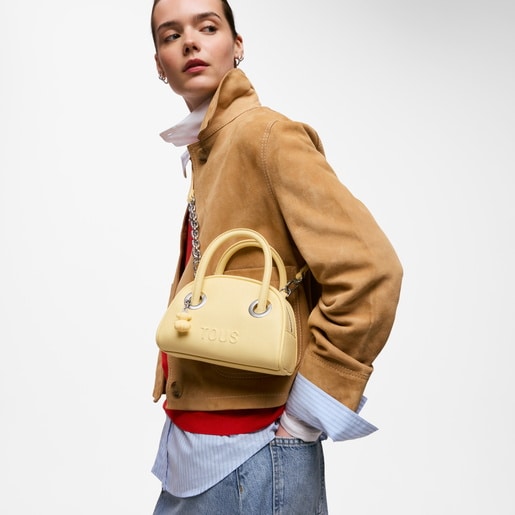 Small yellow Bowling bag TOUS Poppy