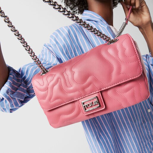 Small fuchsia Kaos Dream Crossbody bag with flap