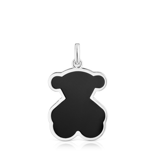 Dije de plata y metacrilato negro Galaxy