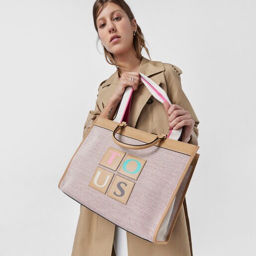 Large pink TOUS Yummy Shopping bag