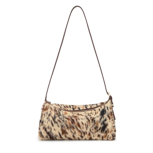 Bandolera de piel marrón wild TOUS Fold