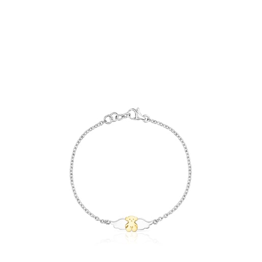 Pulsera Fragile Nature de acero/IP dorado