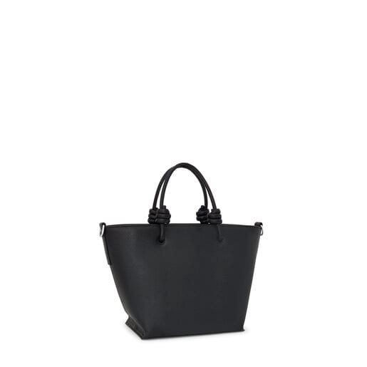 Μικρή τσάντα-καλάθι TOUS La Rue New σε μαύρο χρώμα