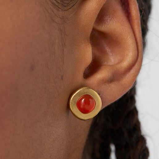 Silver vermeil Nattfall Earrings with carnelian | TOUS