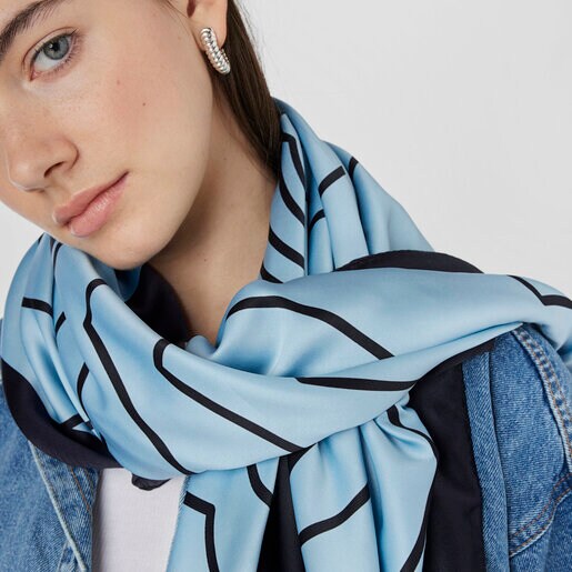 Foulard en polyester bleu clair TOUS Maar