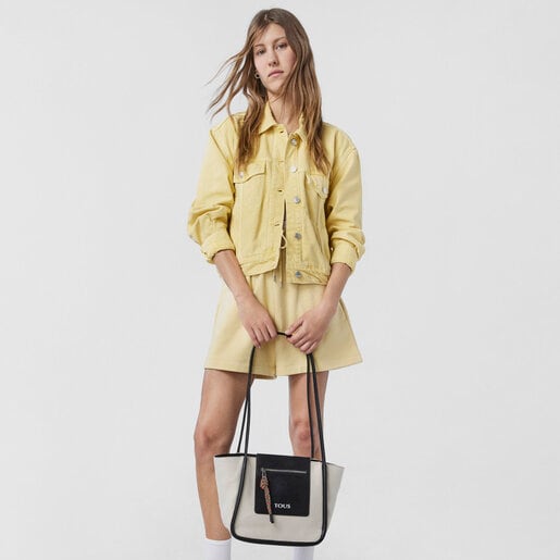 Сумка-тоут среднего размера TOUS Empire Cotton бежевого цвета