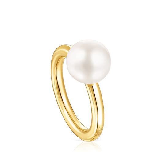 Tous Gloss – Prsteň zo žltého striebra Vermeil s perlou