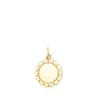 Silver vermeil Straight medallion Pendant