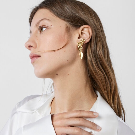 Short Silver Vermeil Fragile Nature Earrings