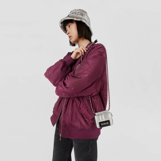 Silver-colored TOUS Empire Padded Hanging change purse