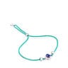Turquoise cord TOUS Vibrant Colors Bracelet with lapis lazuli and enamel