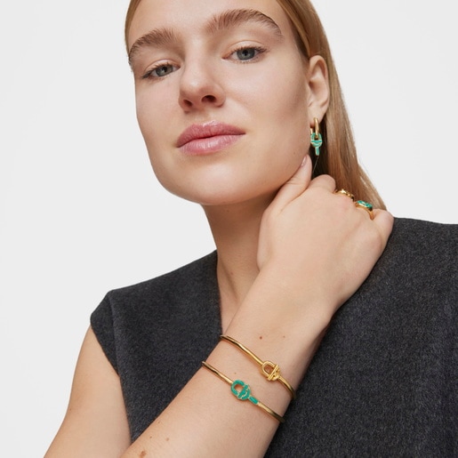 Bangle with 18kt gold plating over silver TOUS MANIFESTO