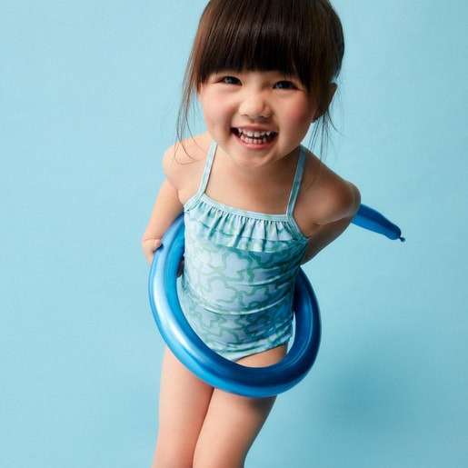 Girls one-piece swimsuit in Kaos blue