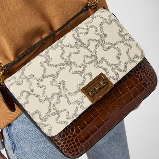 ショルダーバッグ  Kaos Legacy  Kaos柄  M  ベージュ・ブラウン