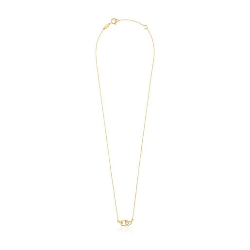 Gold Tsuri necklace with gemstones | TOUS