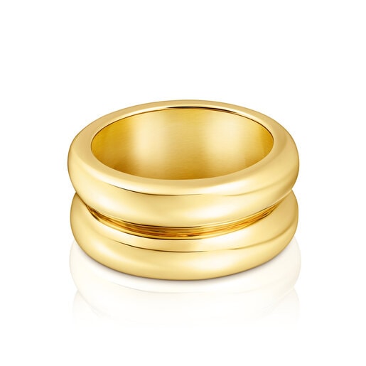 Silver vermeil Virtual Garden Double ring