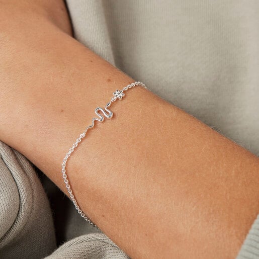 Silver Fragile Nature snake Bracelet