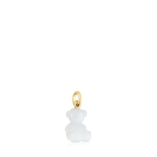 תליון דובון קטן Bold Bear מזהב 14 קראט עם קריסטל קוורץ