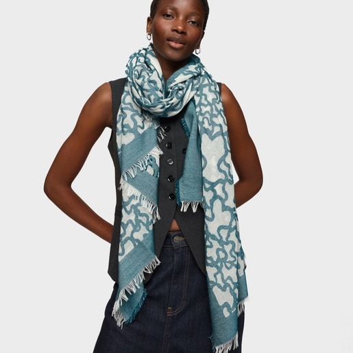 Foulard turquesa Kaos Devore