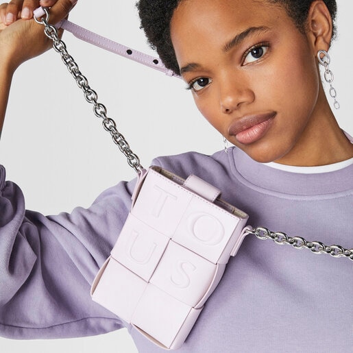 Mini bolso malva y beige TOUS Damas