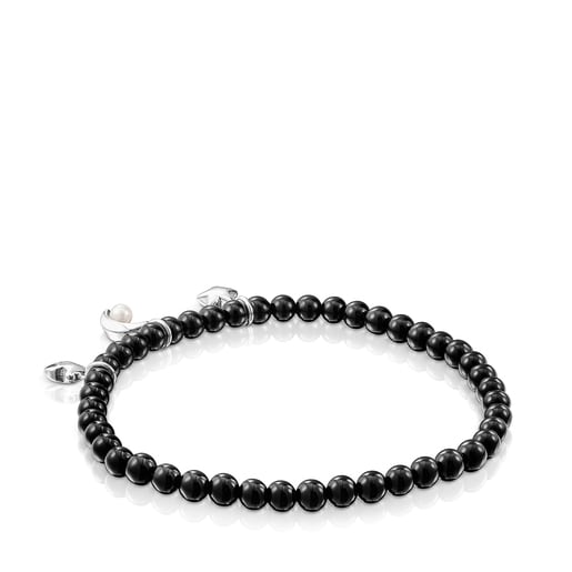 Armband Magic Nature aus Silber mit Onyx und Perle