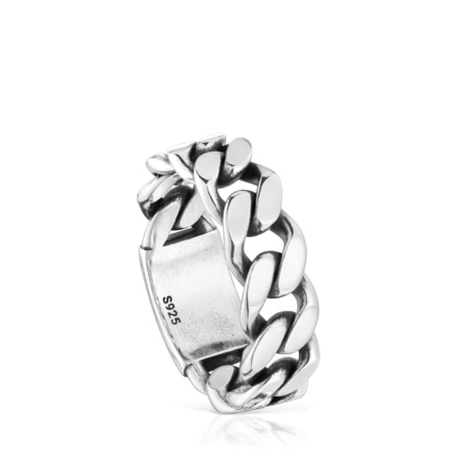 7 mm silver chain Ring TOUS Man