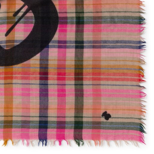 Pañuelo Exene Spray multi negro de lana