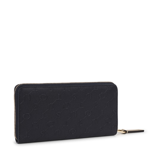 Medium navy blue Script Day wallet
