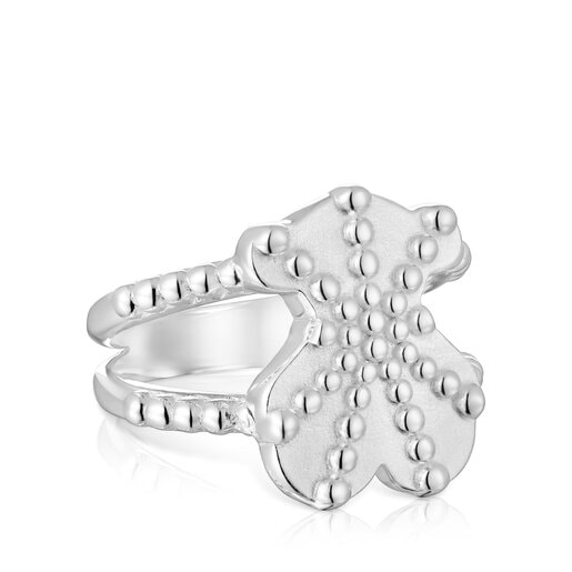 Large silver Ring with bear motif TOUS Grain | TOUS