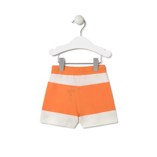 Boys striped Bermudas in Casual orange
