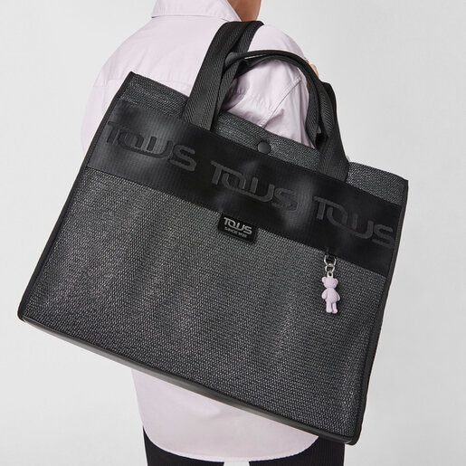 Large black Ina TOUS Shopping bag