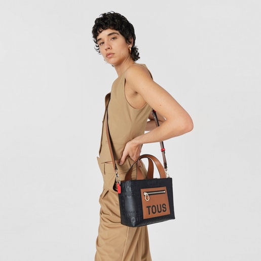 Small black and brown Tote bag TOUS Nanda