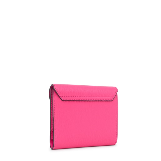 Fuchsia-colored TOUS Sylvia Flap Card wallet