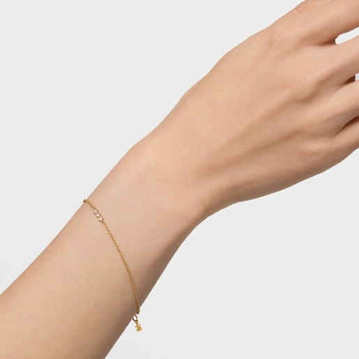 Gold Strip bracelet with diamonds Les Classiques