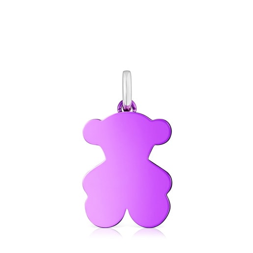 Medium lilac-colored steel bear Pendant Sweet Dolls