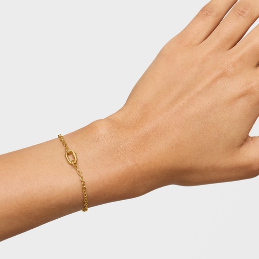 Hold Oval gold chunky chain Bracelet