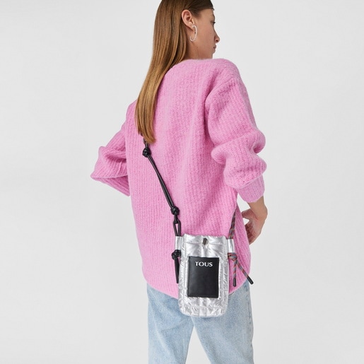 Mini bolso plateado TOUS Empire Padded