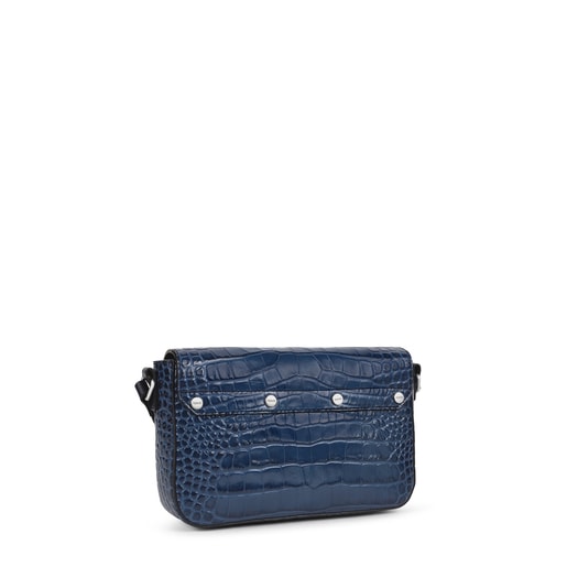 Tous Legacy Wild navy blue leather crossbody bag