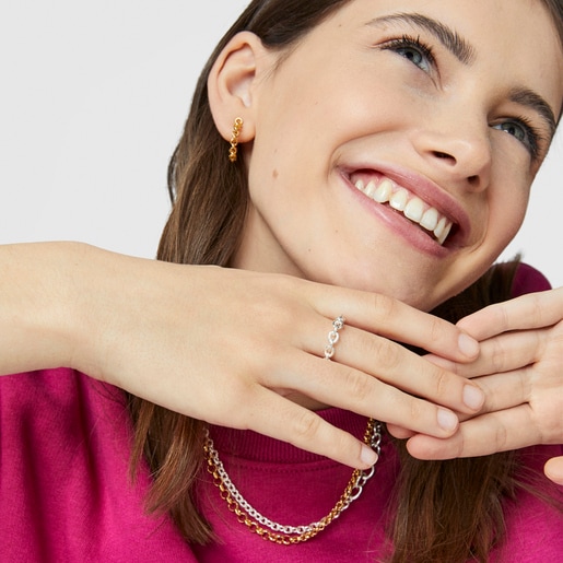 Silver TOUS Calin Ring