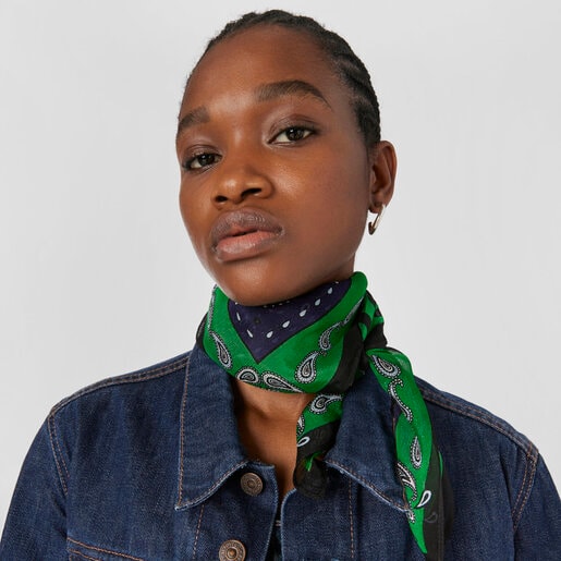 Foulard TOUS Crinkled en viscose avec bandana lilas