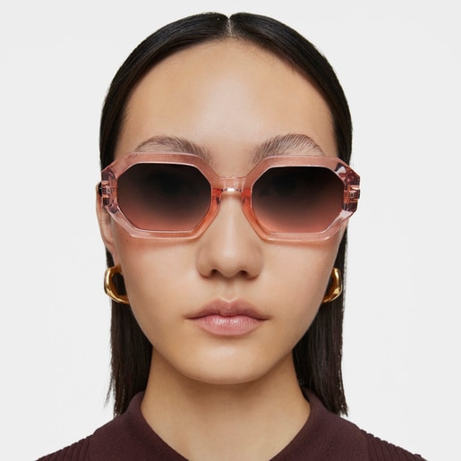 Transparent pink Sunglasses TOUS Geometric