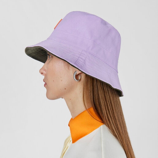 כובע דלי דו-צדדי Doble בצבע סגלגל